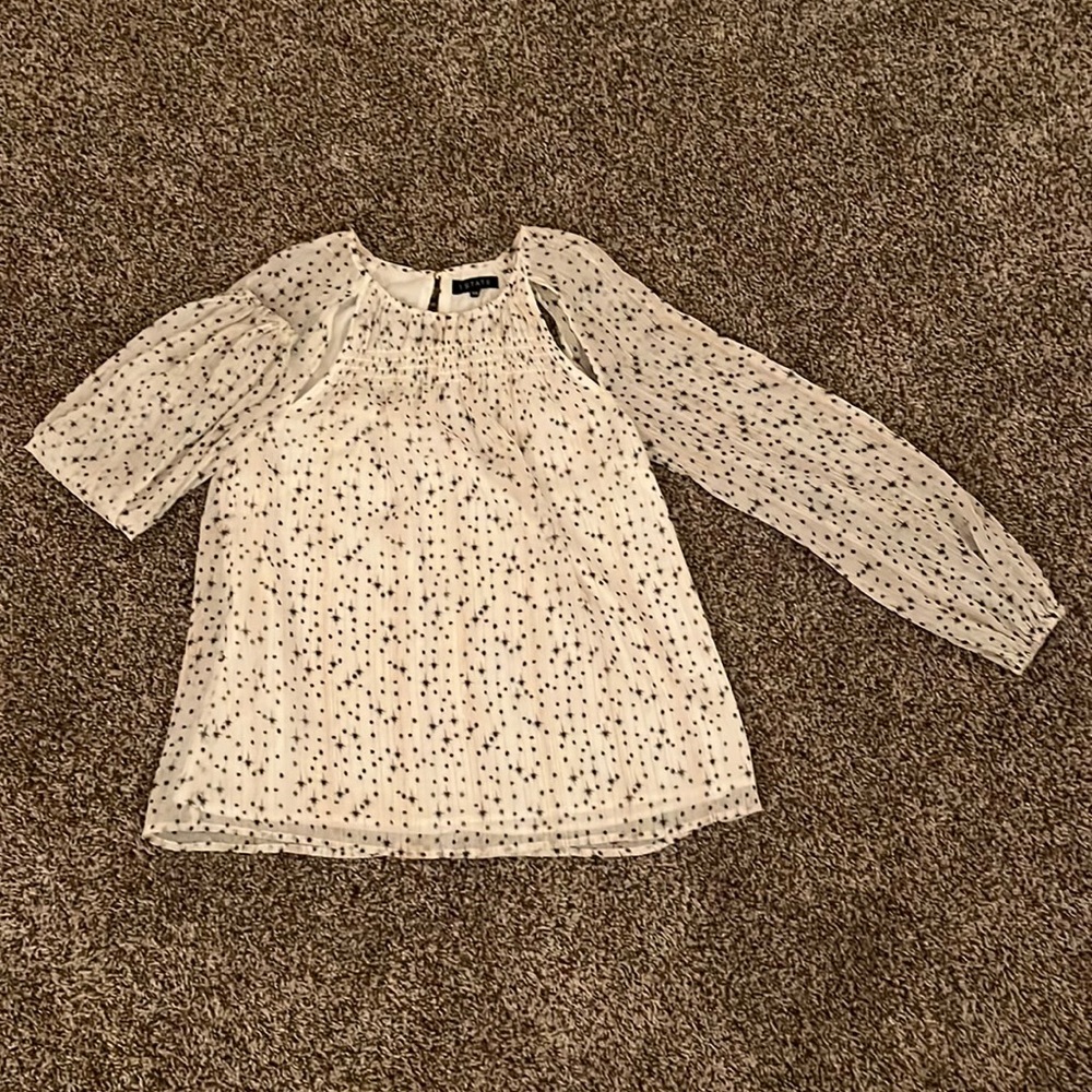 Blouse with see through sleeves